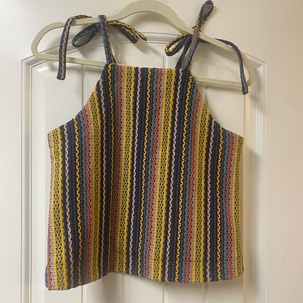 Madewell Striped Multicolor Women's Crochet Top XS